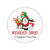 Naklejki ozdobne na świece 5 cm - Świąteczne wzory