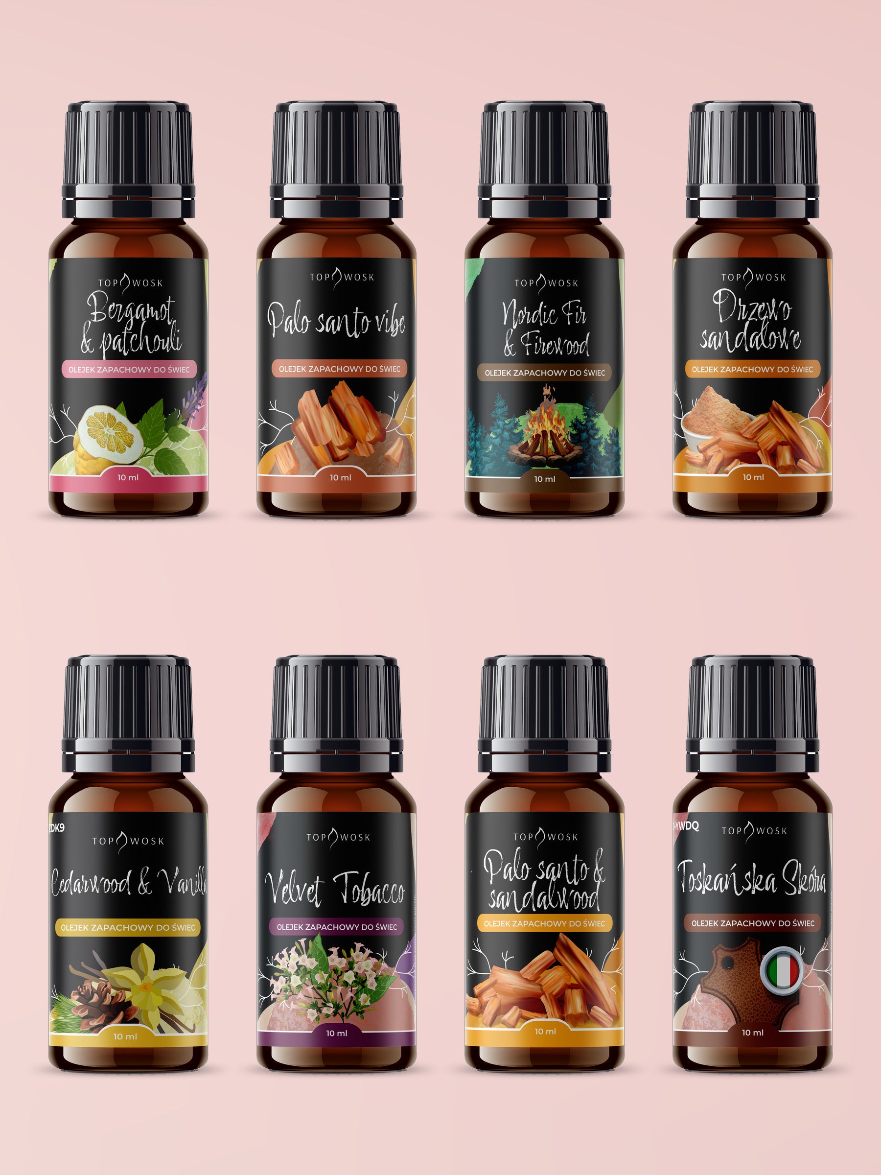 „Zapachy drzewne”, zestaw olejków zapachowych 10 ml
